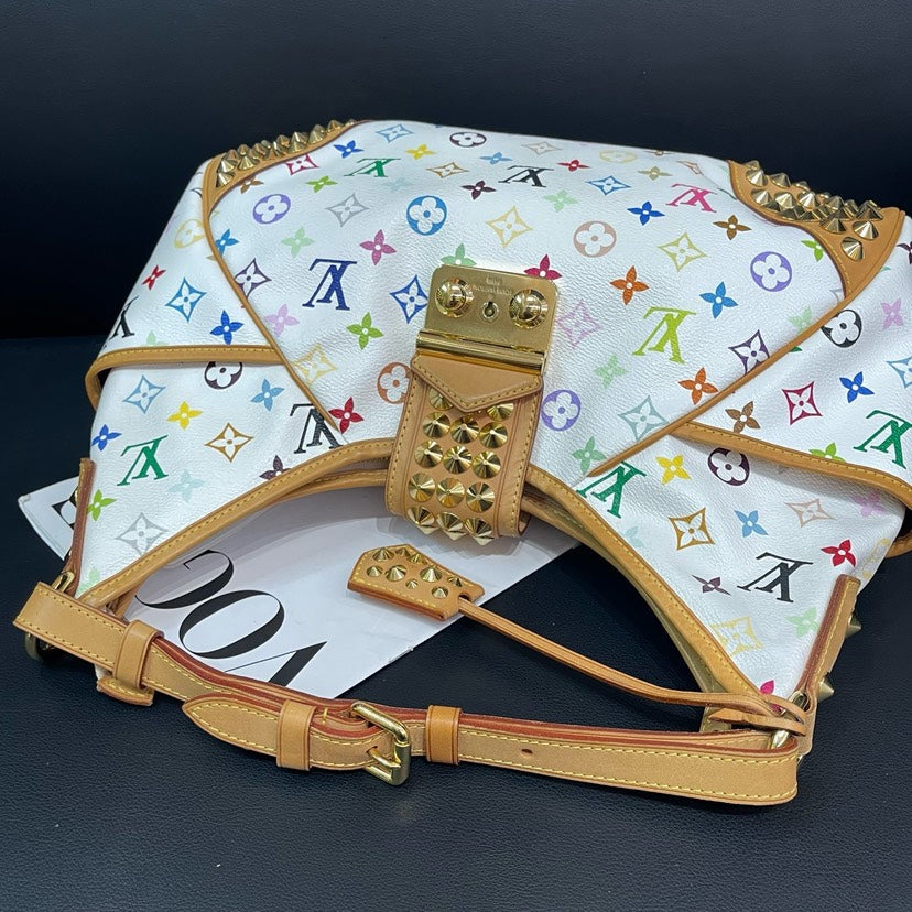 Louis Vuitton Multicolor White Hobo Bag