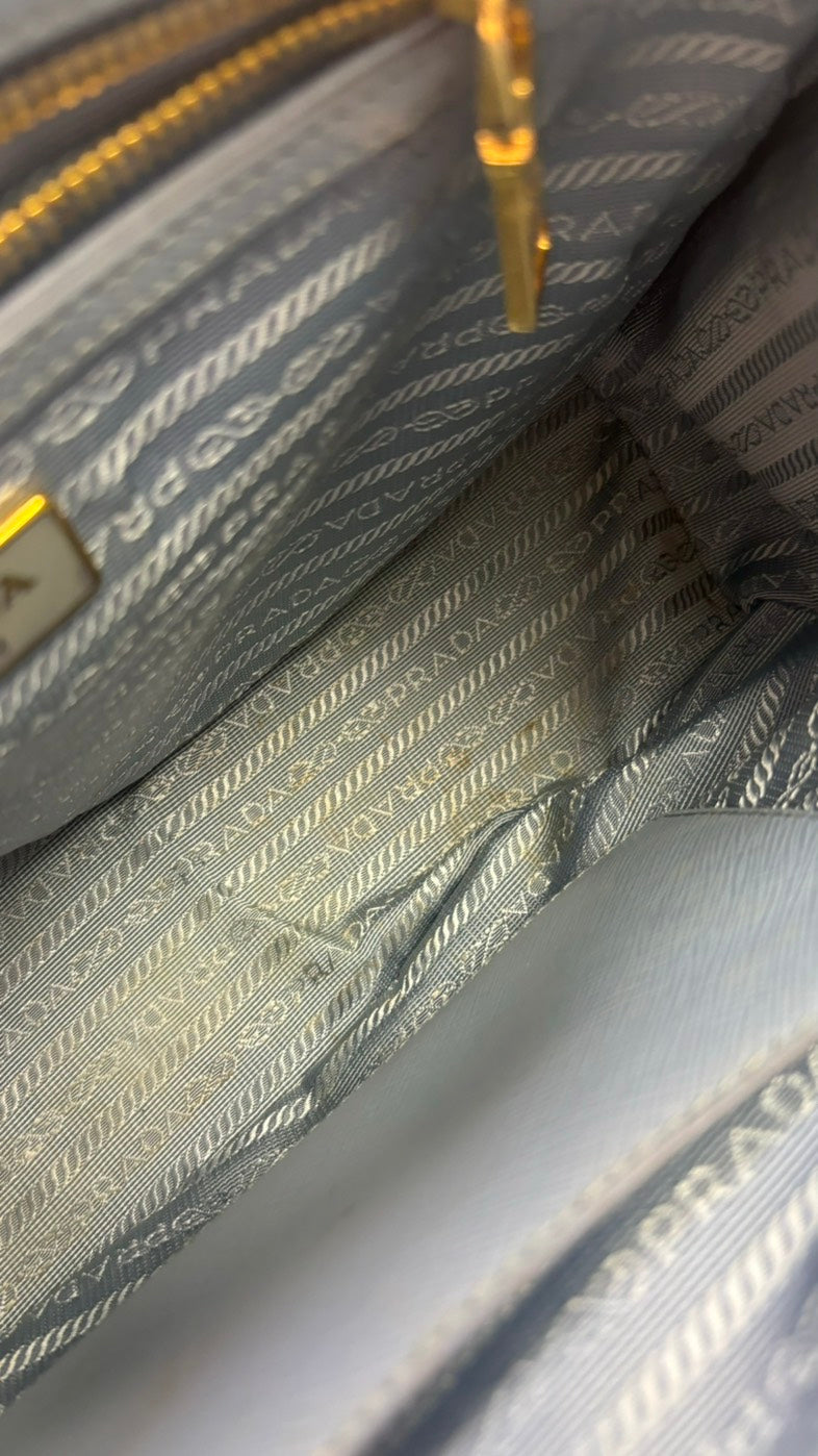Prada Saffiano Tote Light Blue Bag