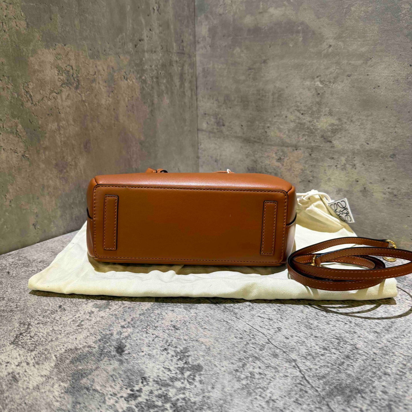 Loewe Leather Bucket Bag Tan
