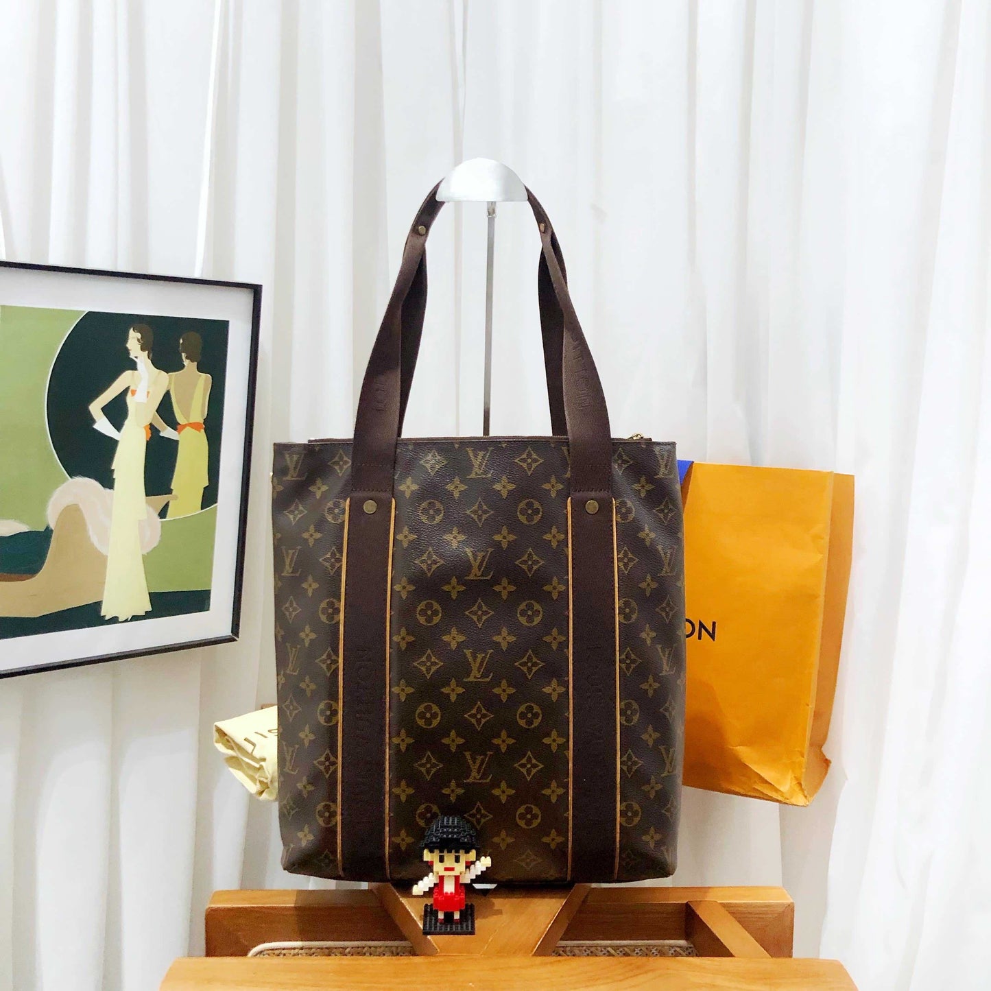 Louis Vuitton Cabas Tote Bag Monogram Brown