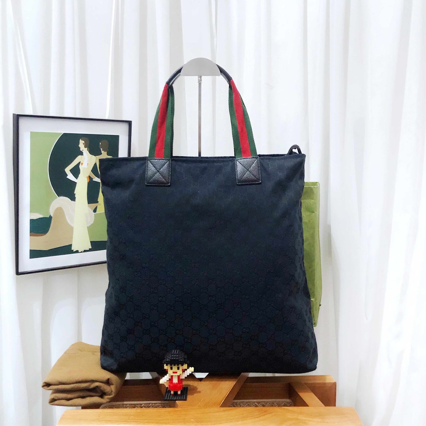 Gucci GG Black Canvas Tote Bag