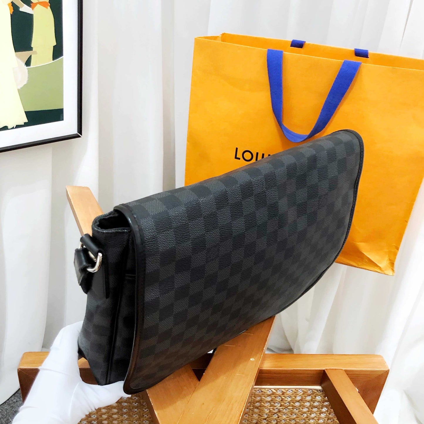 Louis Vuitton District Shoulder Bag in Damier Graphite Canvas