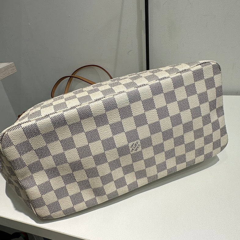 Louis Vuitton Damier Azur Neverfull MM Tote Bag