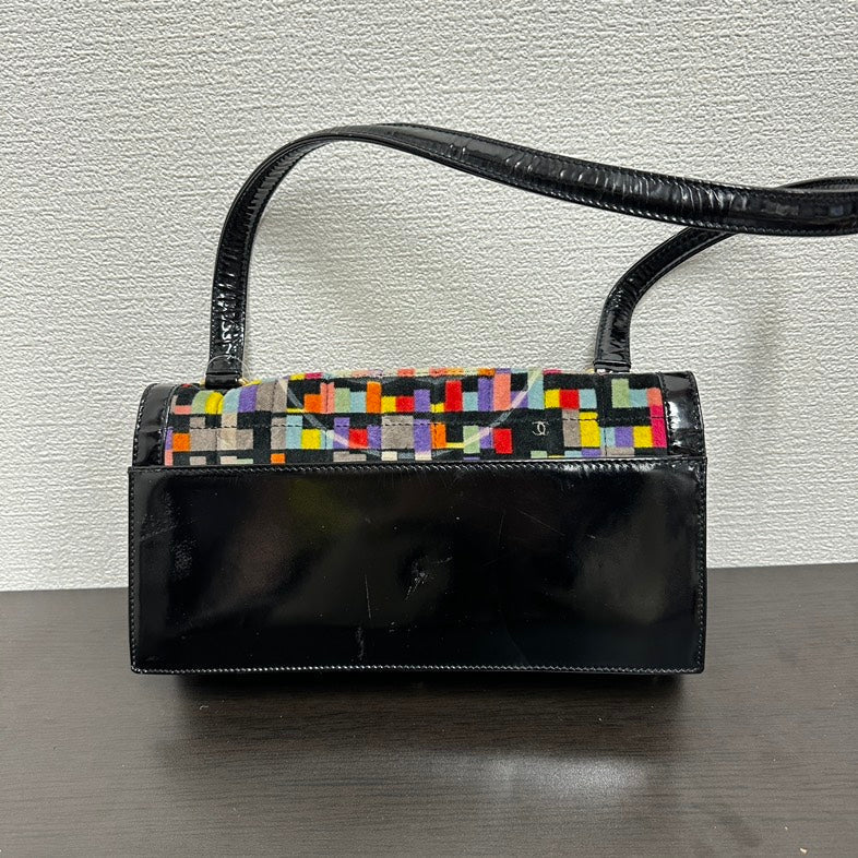 Chanel V Multicolor Canvas Shoulder Bag