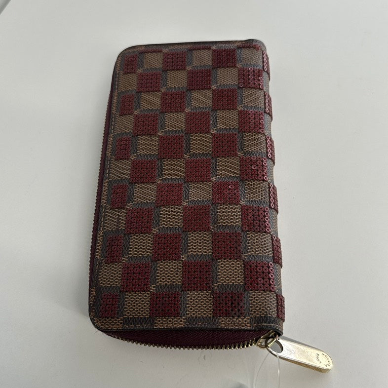 Pre-loved Louis Vuitton Damier Ebene Long Wallet 3147 - Brown Checkered Wallet