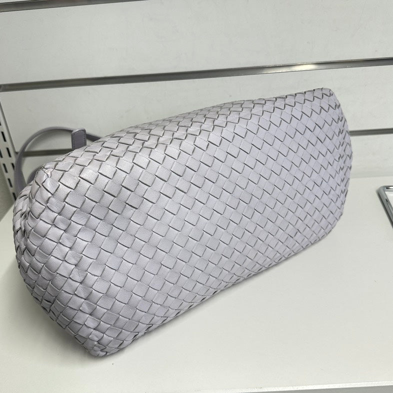 Pre-loved BV Tote Bag 8774 Grey Shoulder Tote Bag