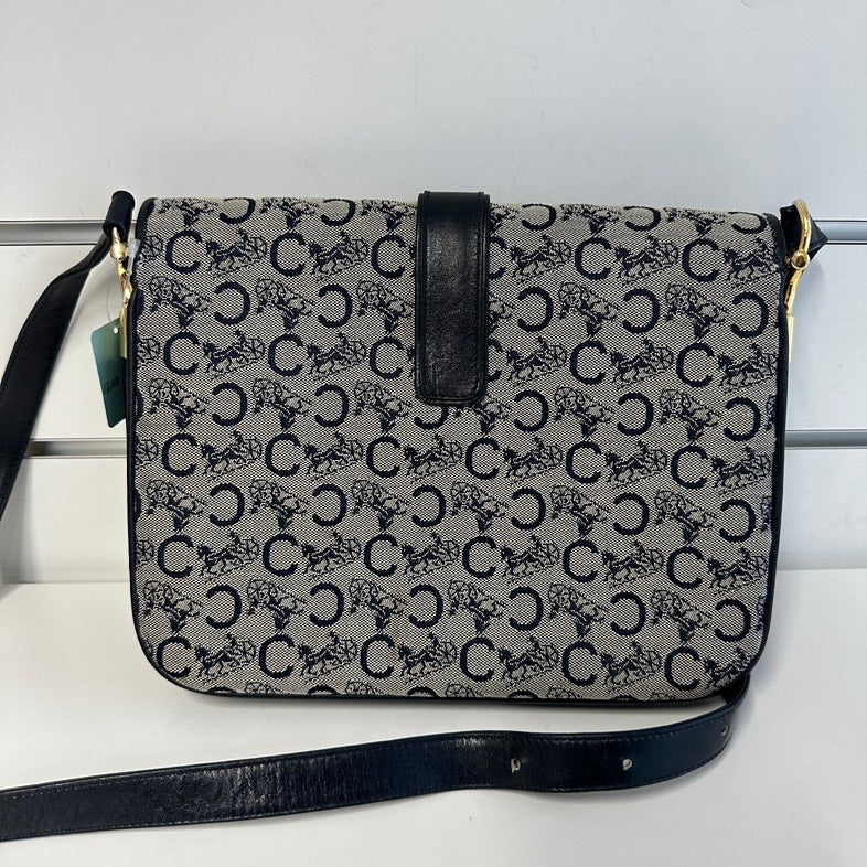 Pre-loved Celine Crossbody Bag 2809 Black Canvas