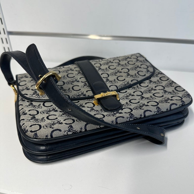 Pre-loved Celine Crossbody Bag 2809 Black Canvas