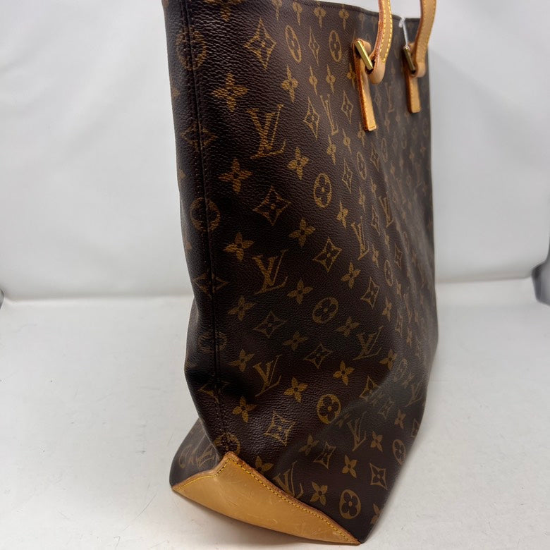 Louis Vuitton Preloved AF471 Monogram Canvas Brown Leather Tote Bag