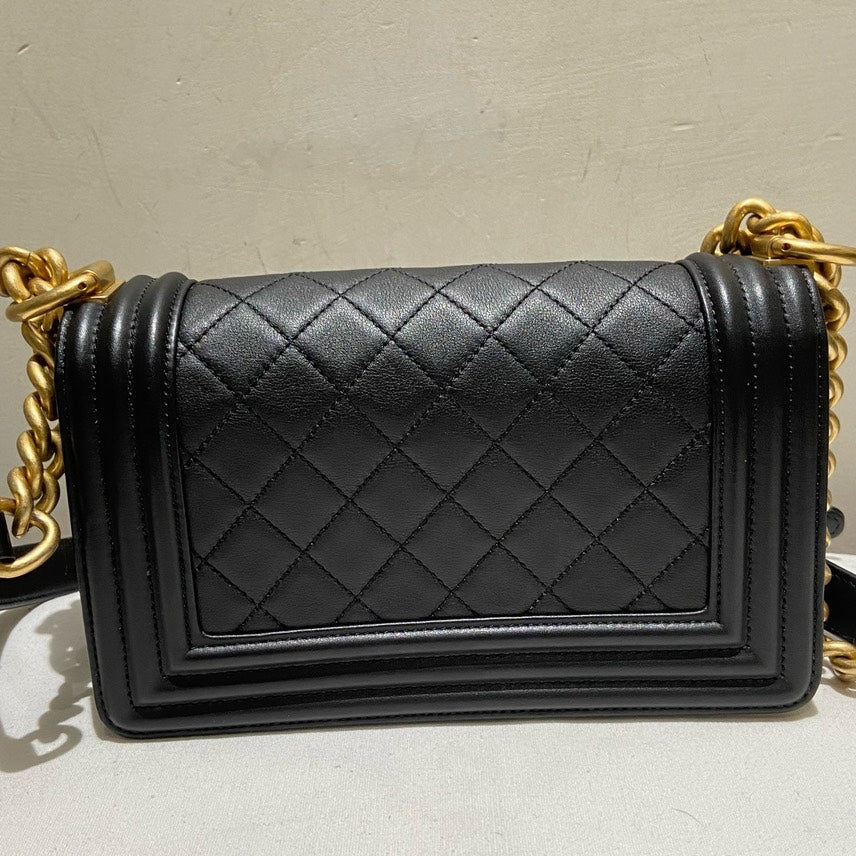 Chanel Leboy Small Calfskin Black Shoulder Bag