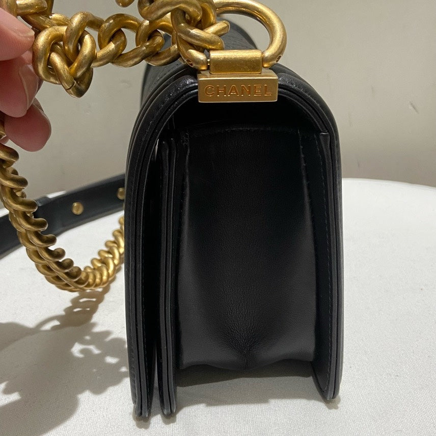 Chanel Leboy Small Calfskin Black Shoulder Bag