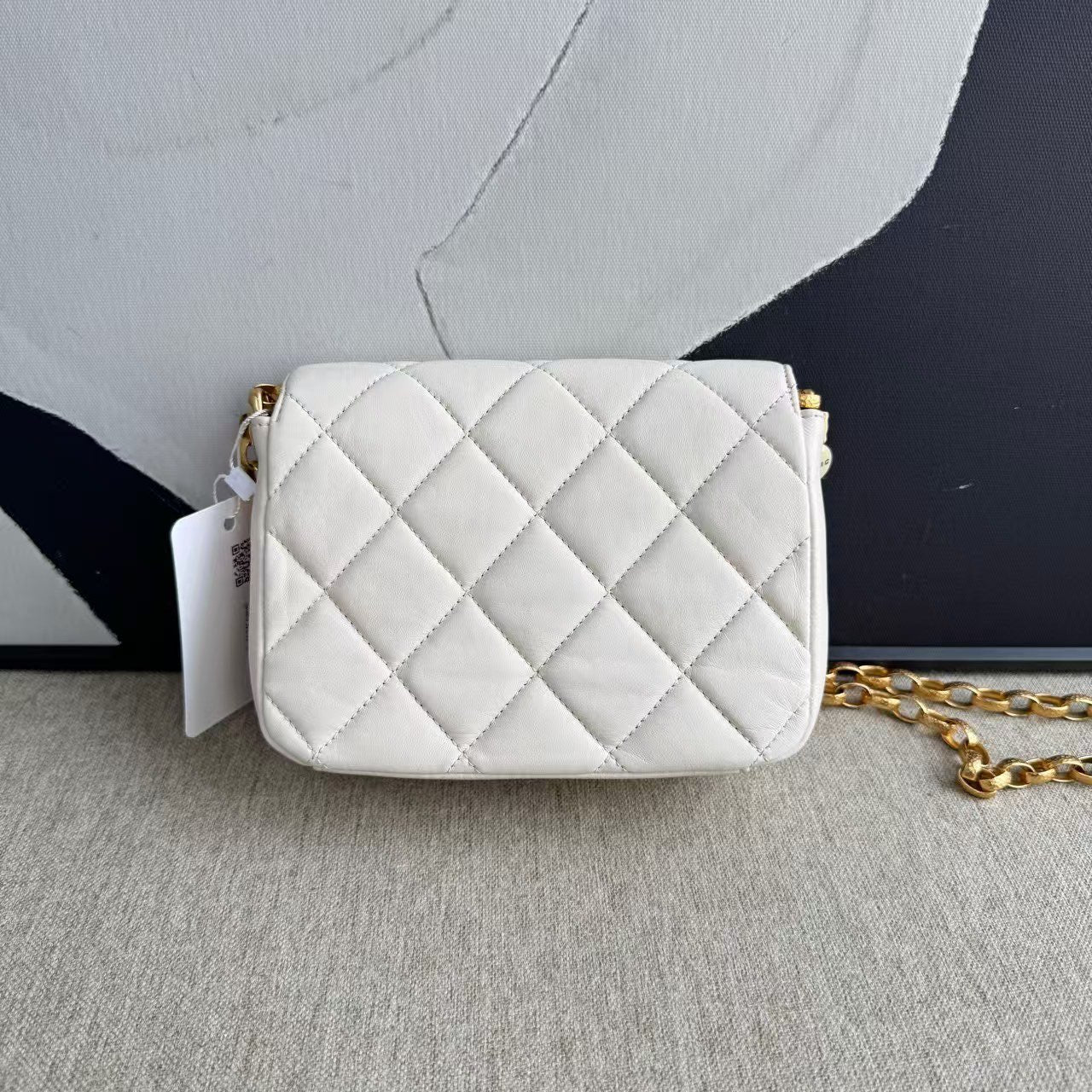 Chanel Classic Flap White Shoulder Bag