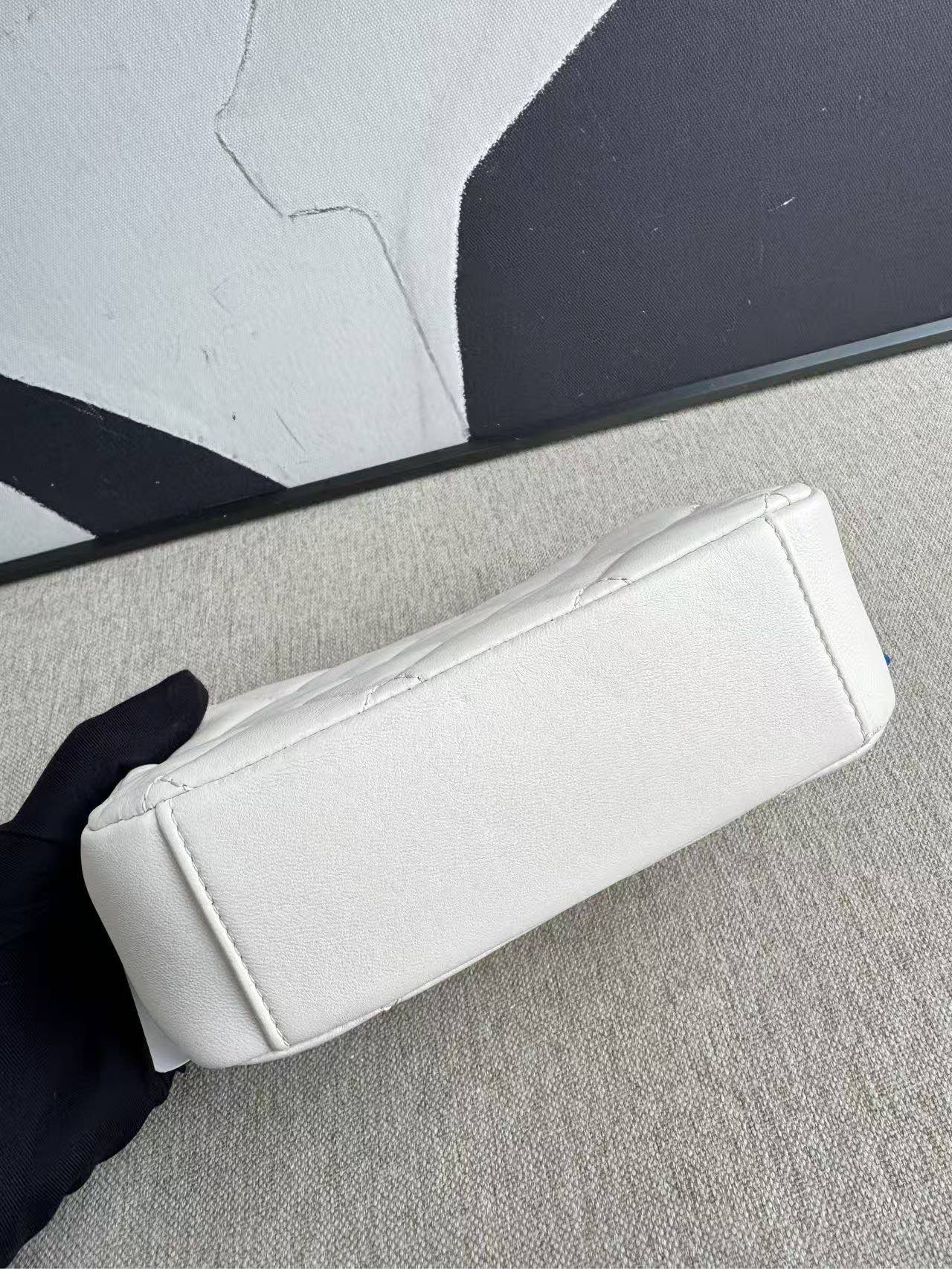 Chanel Classic Flap White Shoulder Bag