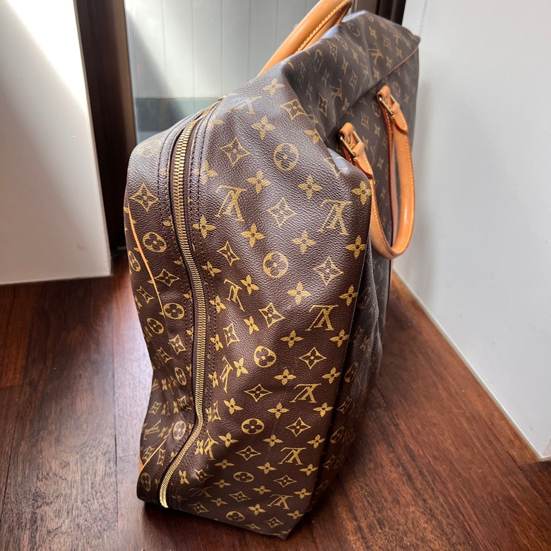 Preloved Louis Vuitton Monogram Leather Travel Bag Brown Luggage AF871