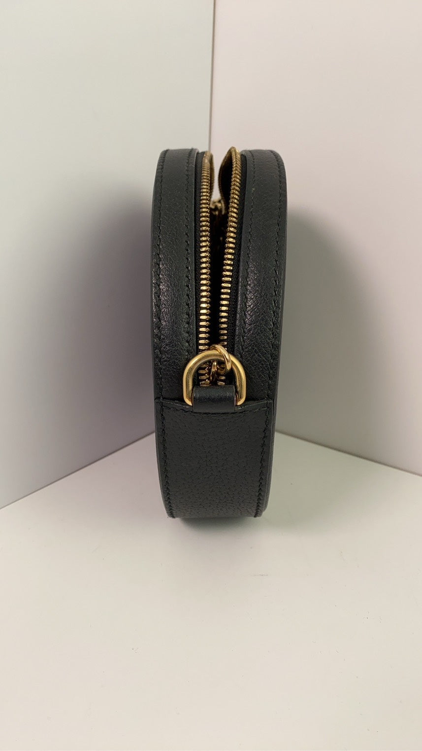 Gucci Ophidia Black Leather Crossbody Bag, Preloved