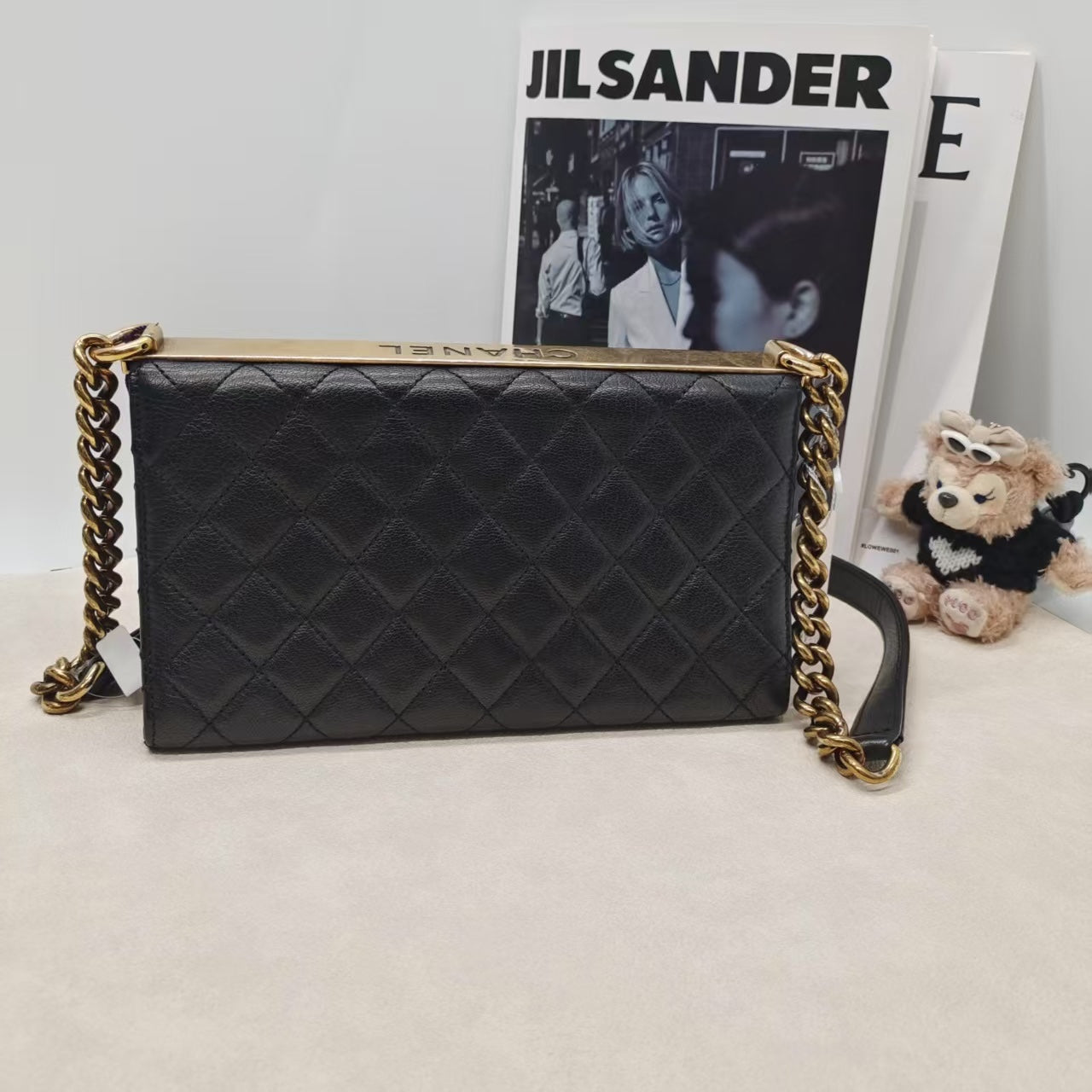 Preloved Chanel 2.55 Black Leather Crossbody Bag 2012-2013
