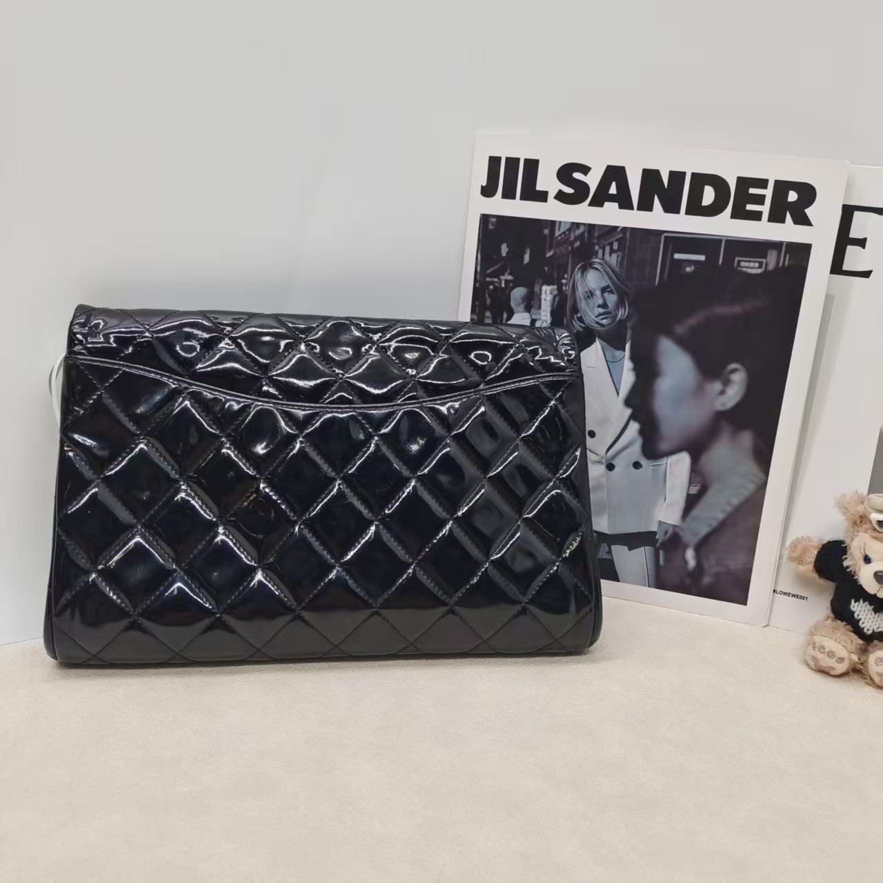 Chanel CF Black Quilted Leather Shoulder Bag