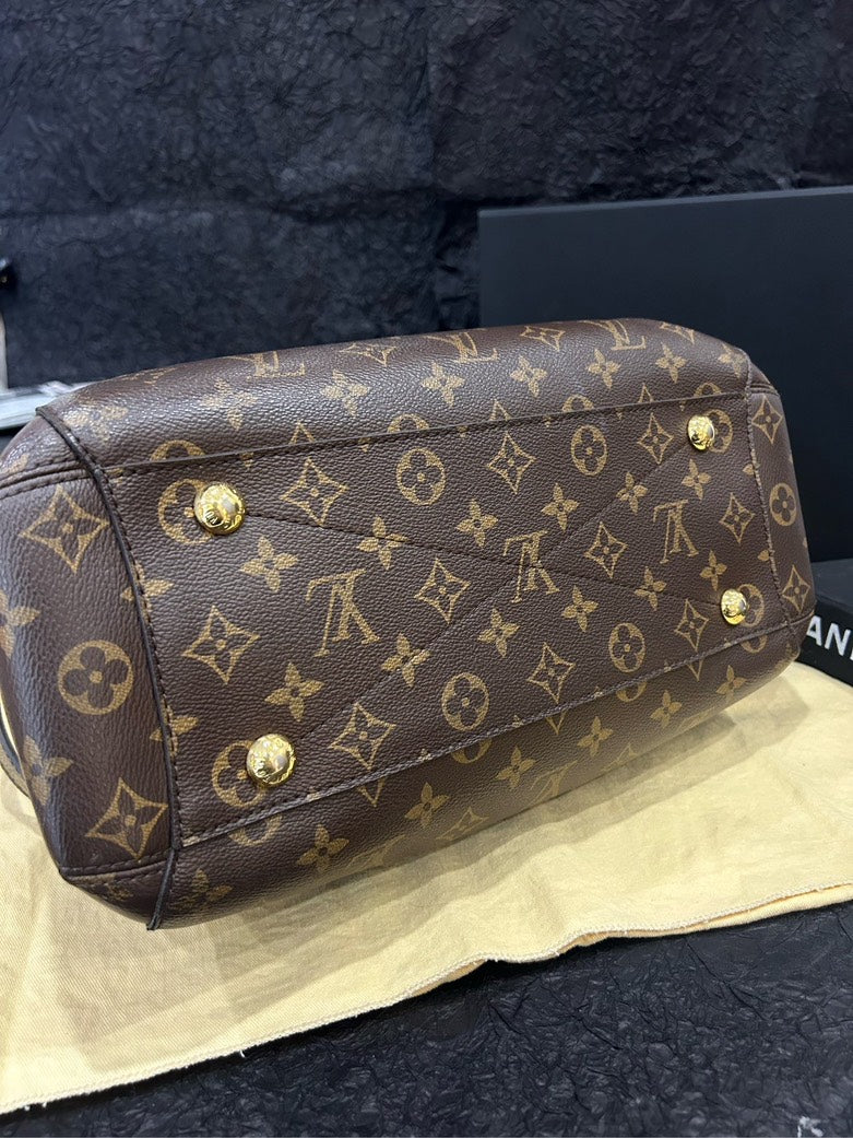 Louis Vuitton Monogram Montaigne Medium Bag Brown Leather Tote Handbag