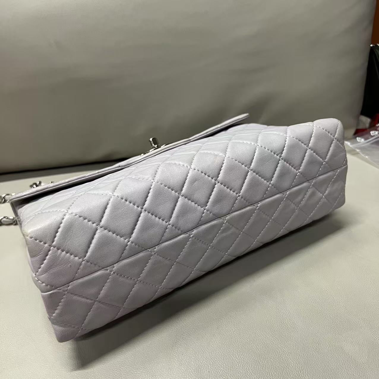 Chanel Flap Bag - Gray Quilted Leather Shoulder Bag