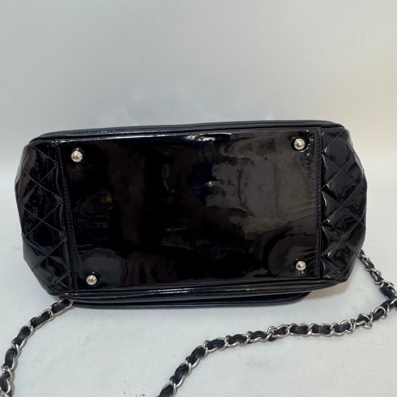 Chanel Patent Leather Black Shoulder Bag