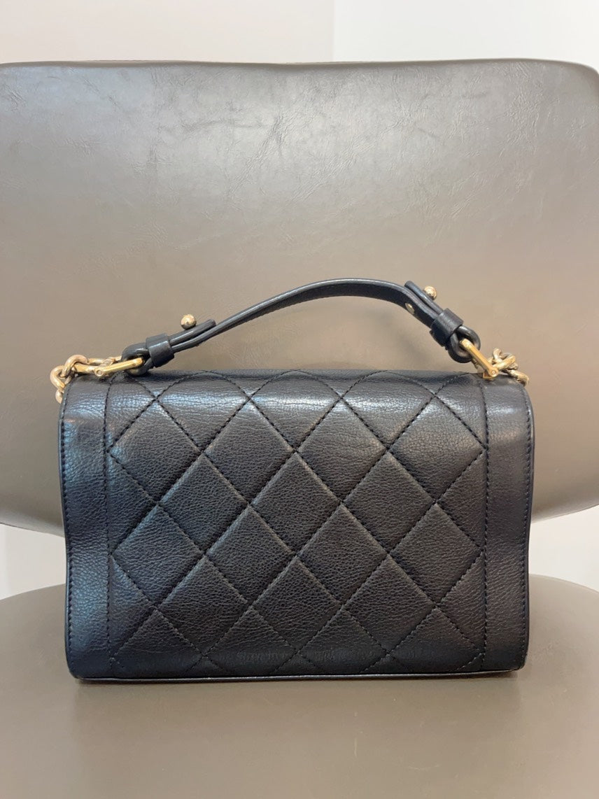 Chanel Passenger Bag Small Black Leather Shoulder Bag