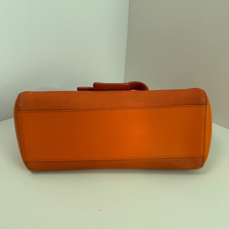 Delvaux Brilliant Crossbody Suede Leather Bag in Orange