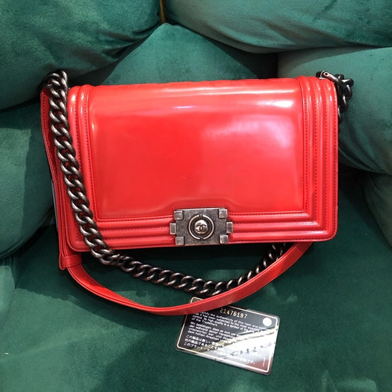 Chanel Boy Bag Red Shoulder Bag