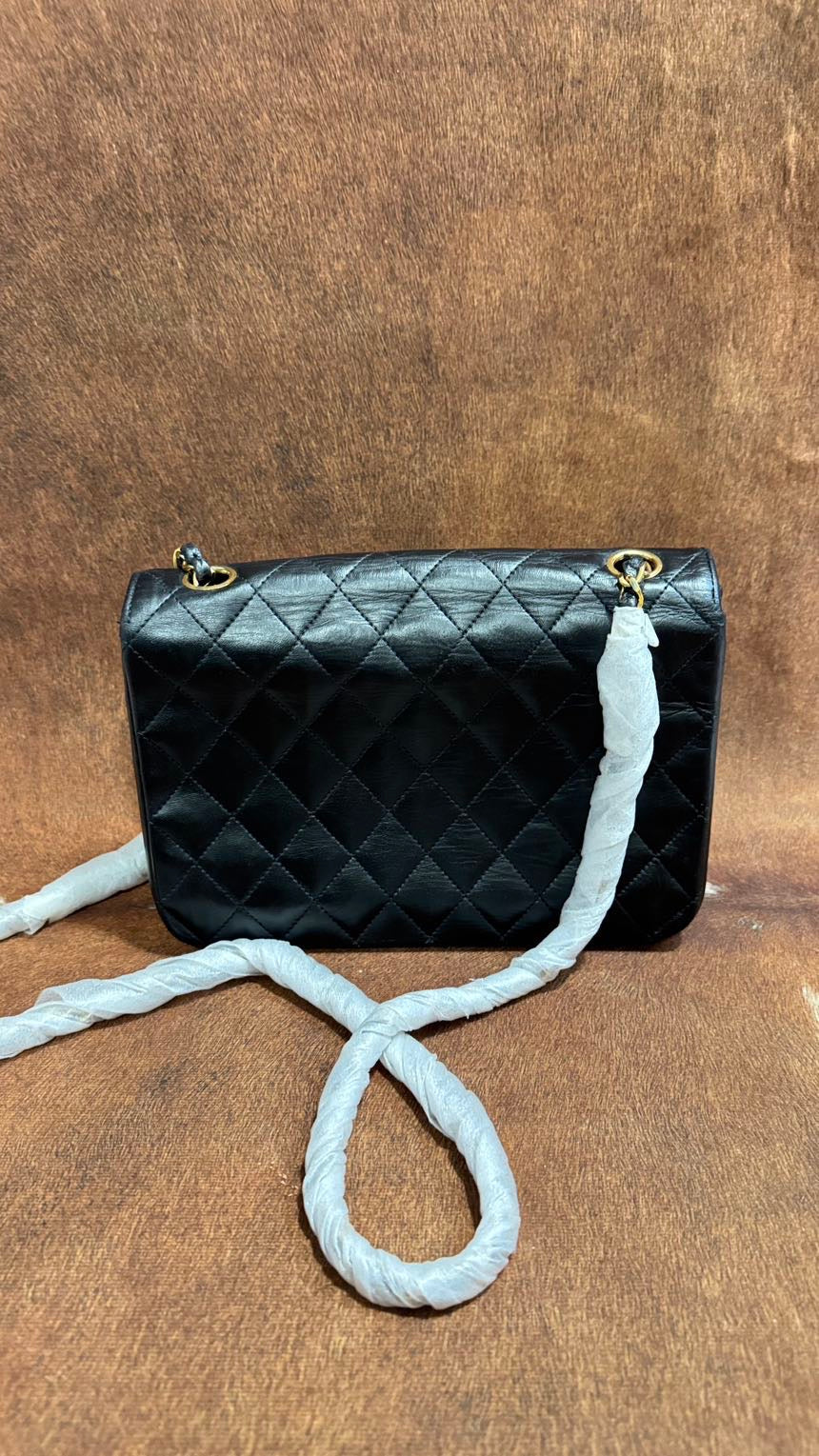 Chanel Vintage Black Flap Bag - Leather Shoulder Bag