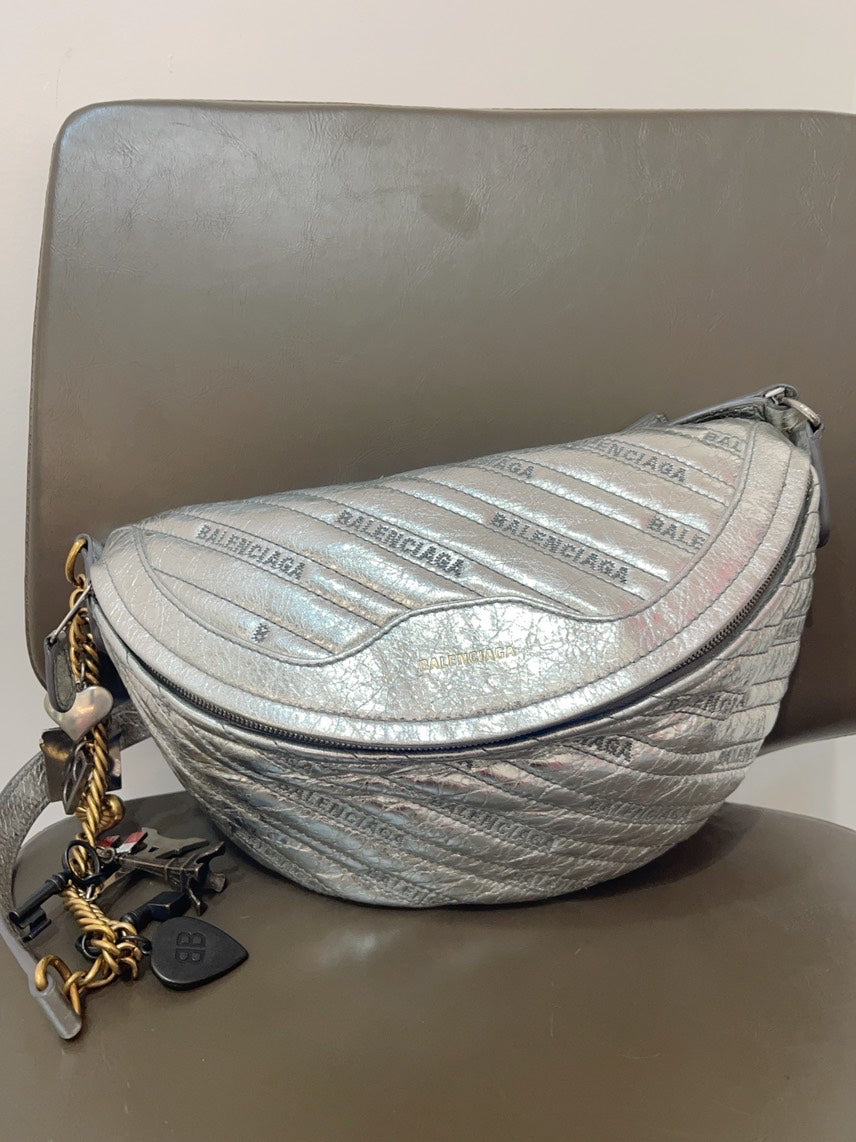 Balenciaga Silver Chain Shoulder Bag