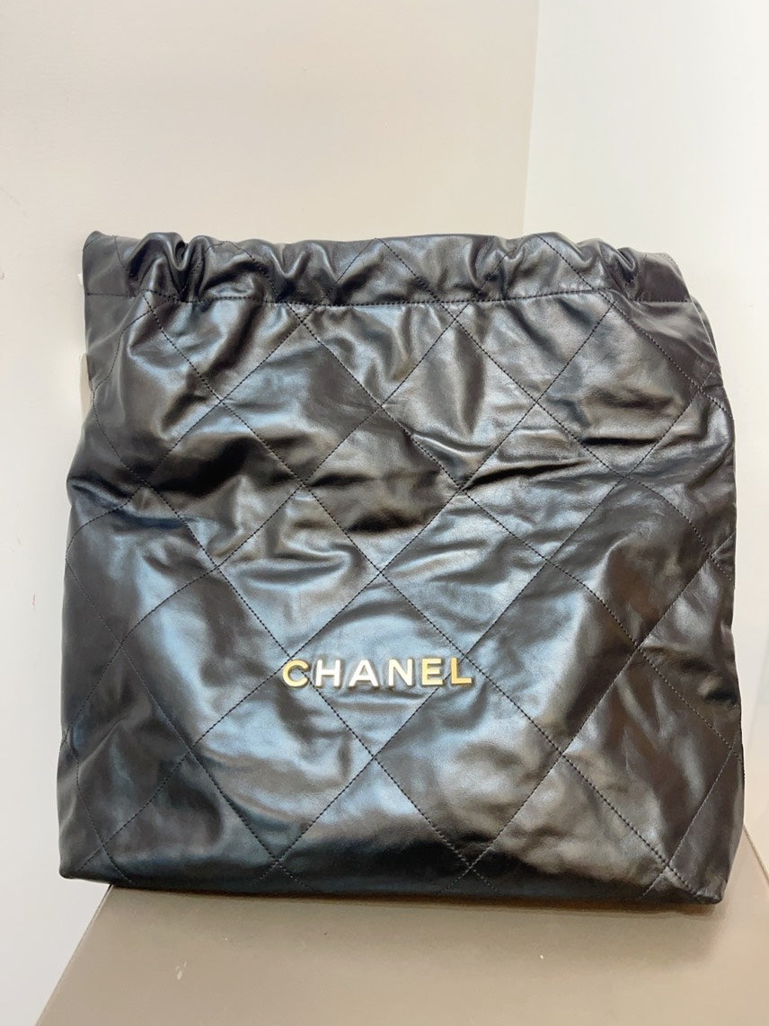 Chanel Bag Large Black Leather Shoulder Bag