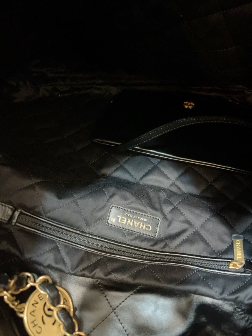 Chanel Bag Large Black Leather Shoulder Bag