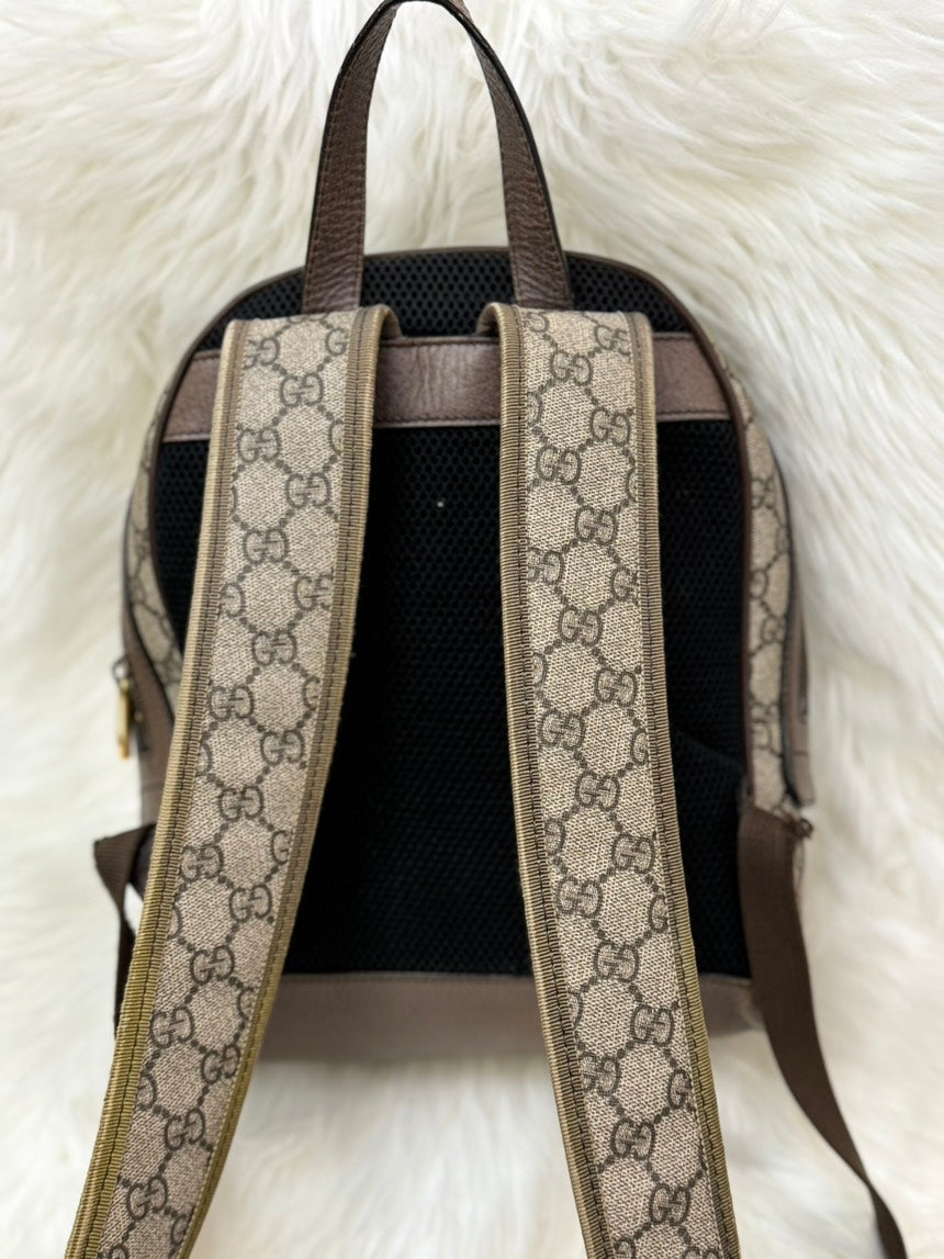 Preloved Gucci GG Supreme Ophidia Backpack Beige Canvas