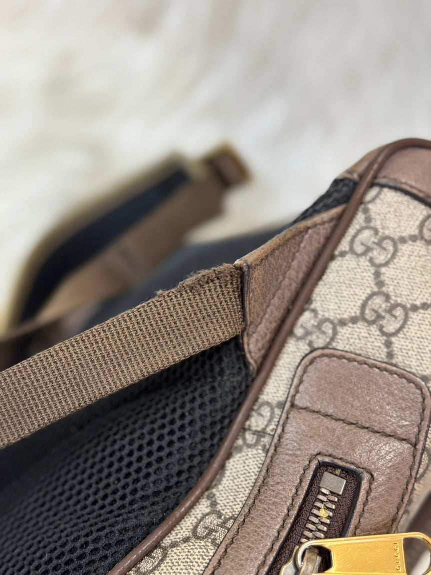 Preloved Gucci GG Supreme Ophidia Backpack Beige Canvas