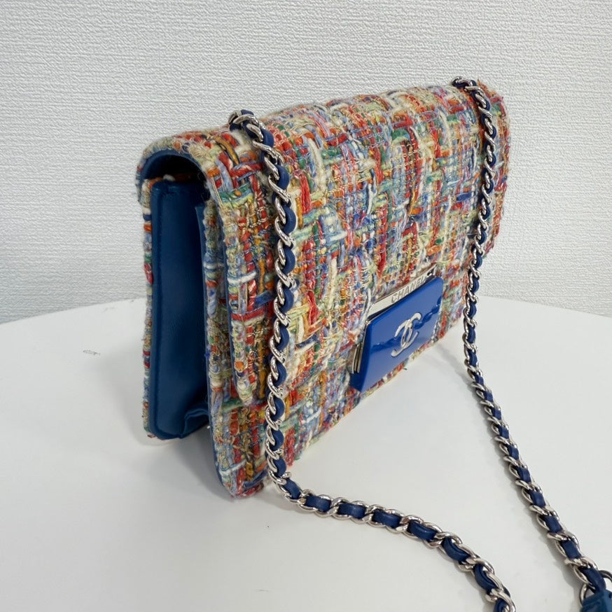 Preloved Chanel Tweed Single Flap Bag FM0015 - Multicolor Shoulder Bag