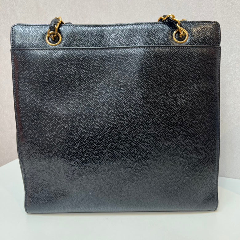 CHANEL Classic Black Leather Shoulder Bag