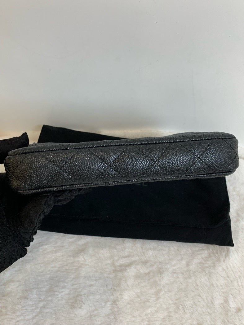 Chanel Quilted Black Leather Crossbody Bag