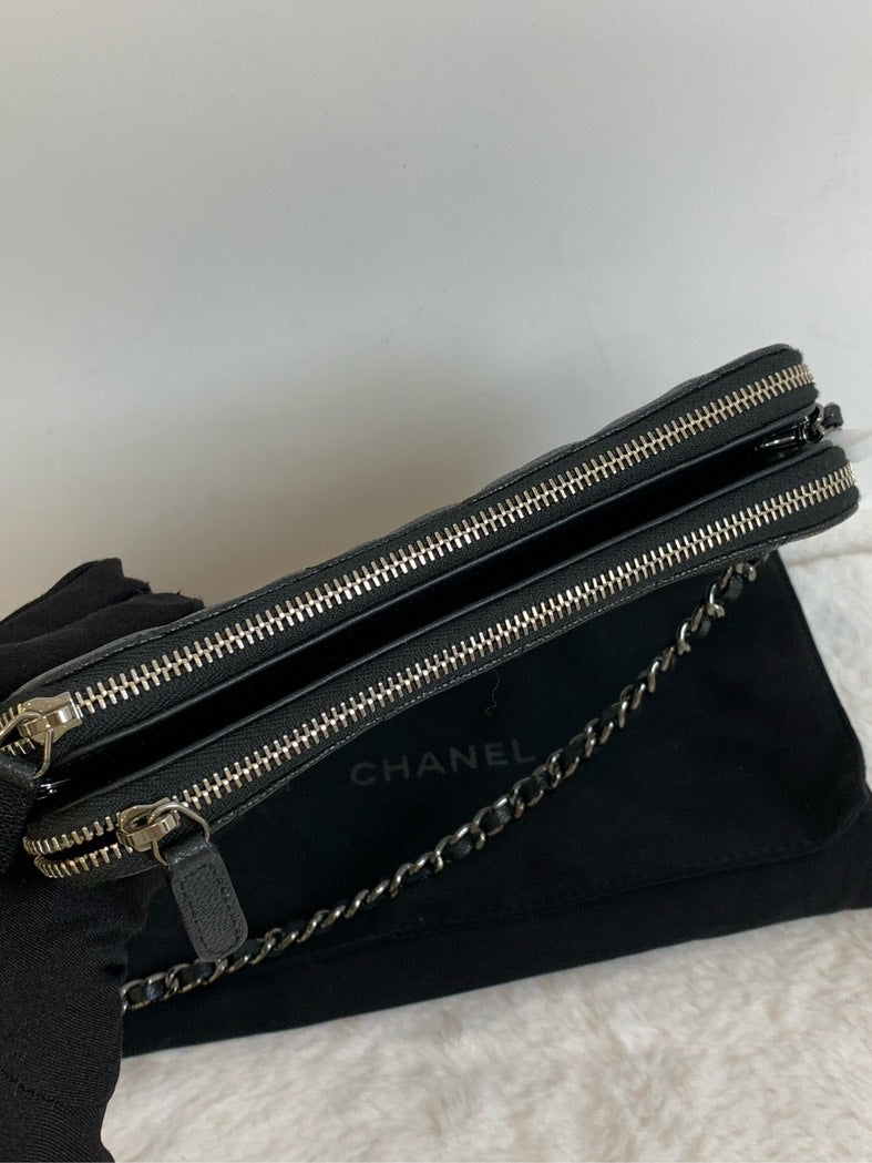 Chanel Quilted Black Leather Crossbody Bag