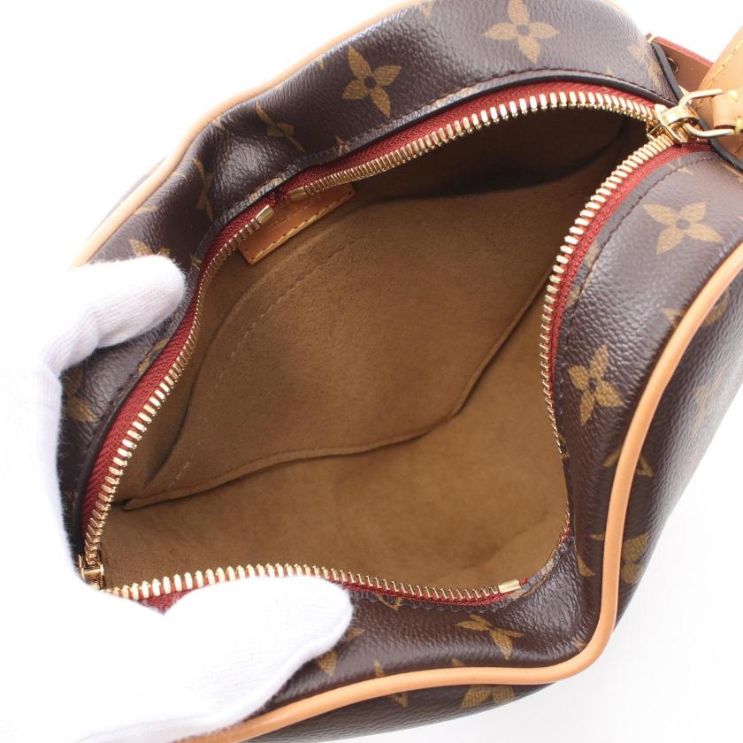 LOUIS VUITTON Monogram Heart Shoulder Bag Brown PVC Leather
