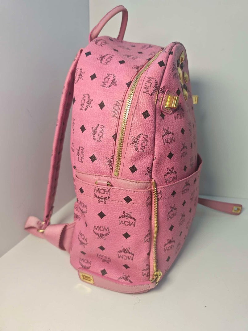 Pre-loved MCM Classic Backpack GM Size Pink