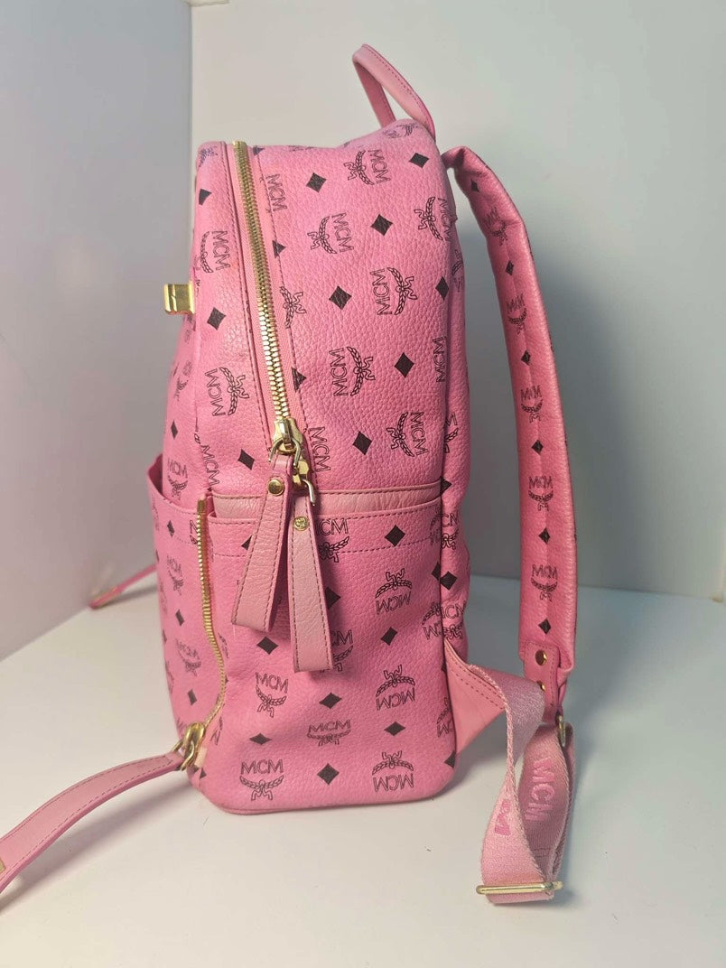 Pre-loved MCM Classic Backpack GM Size Pink