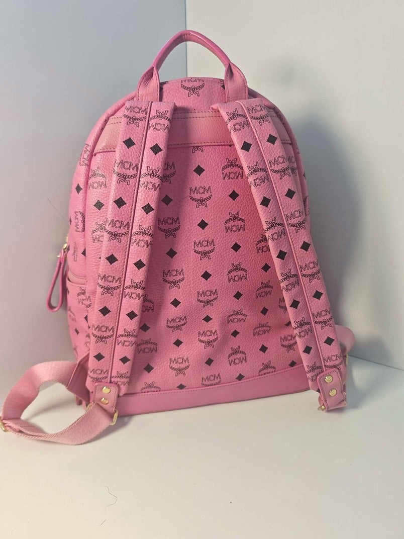 Pre-loved MCM Classic Backpack GM Size Pink