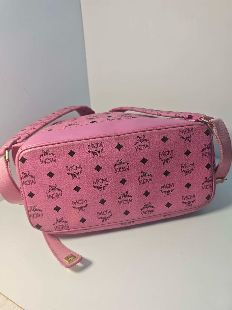 Pre-loved MCM Classic Backpack GM Size Pink