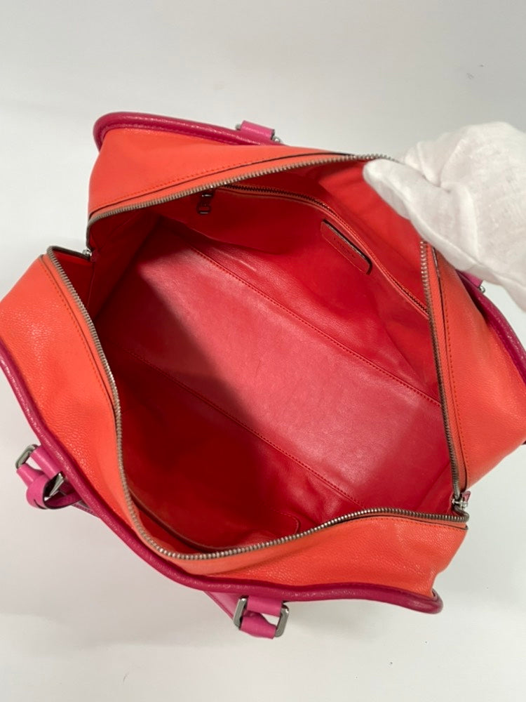 LOEWE Orange Pink Leather Top Handle Bag