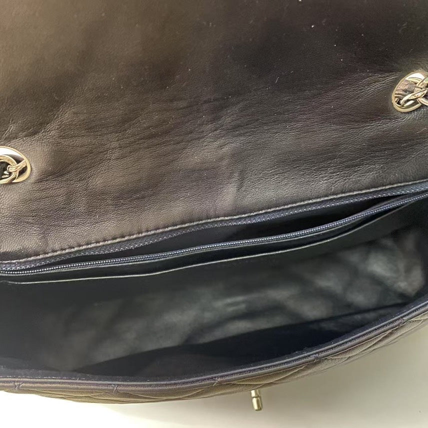 Chanel Classic Flap Bag Black Leather Shoulder Bag