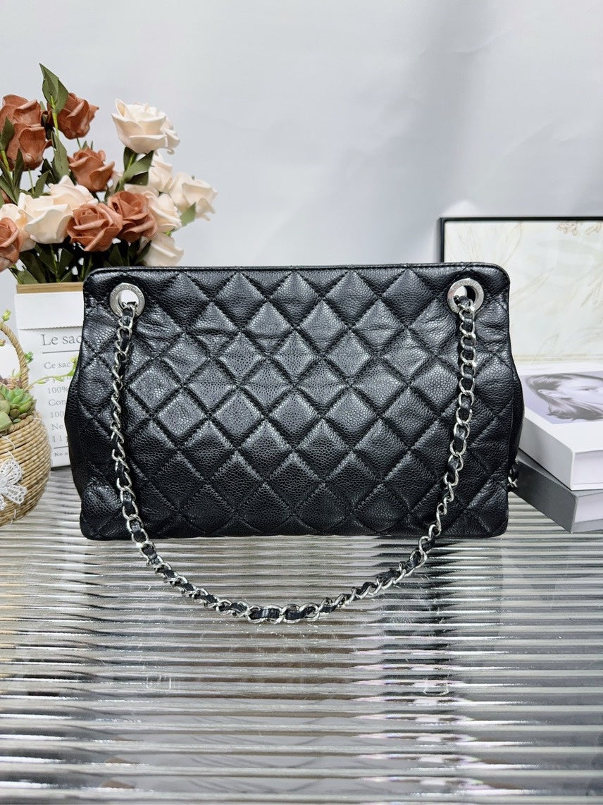 Chanel Classic Black Quilted Leather Shoulder Bag