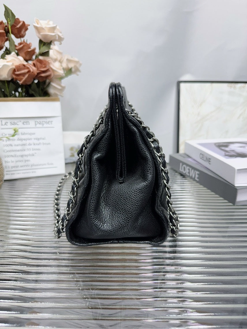 Chanel Classic Black Quilted Leather Shoulder Bag