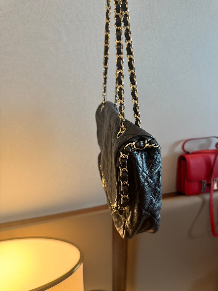 Chanel Classic Black Quilted Leather Shoulder Bag