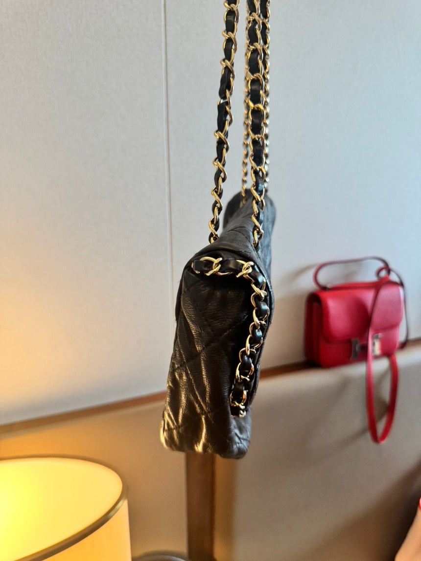 Chanel Classic Black Quilted Leather Shoulder Bag
