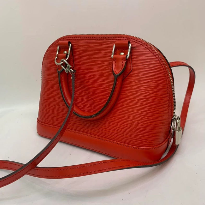 Louis Vuitton Red Epi Alma BB Crossbody Bag
