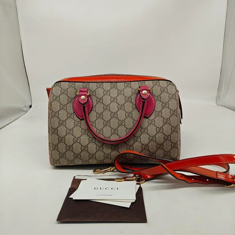 Gucci Boston 25 GG Canvas Beige Crossbody/Handbag